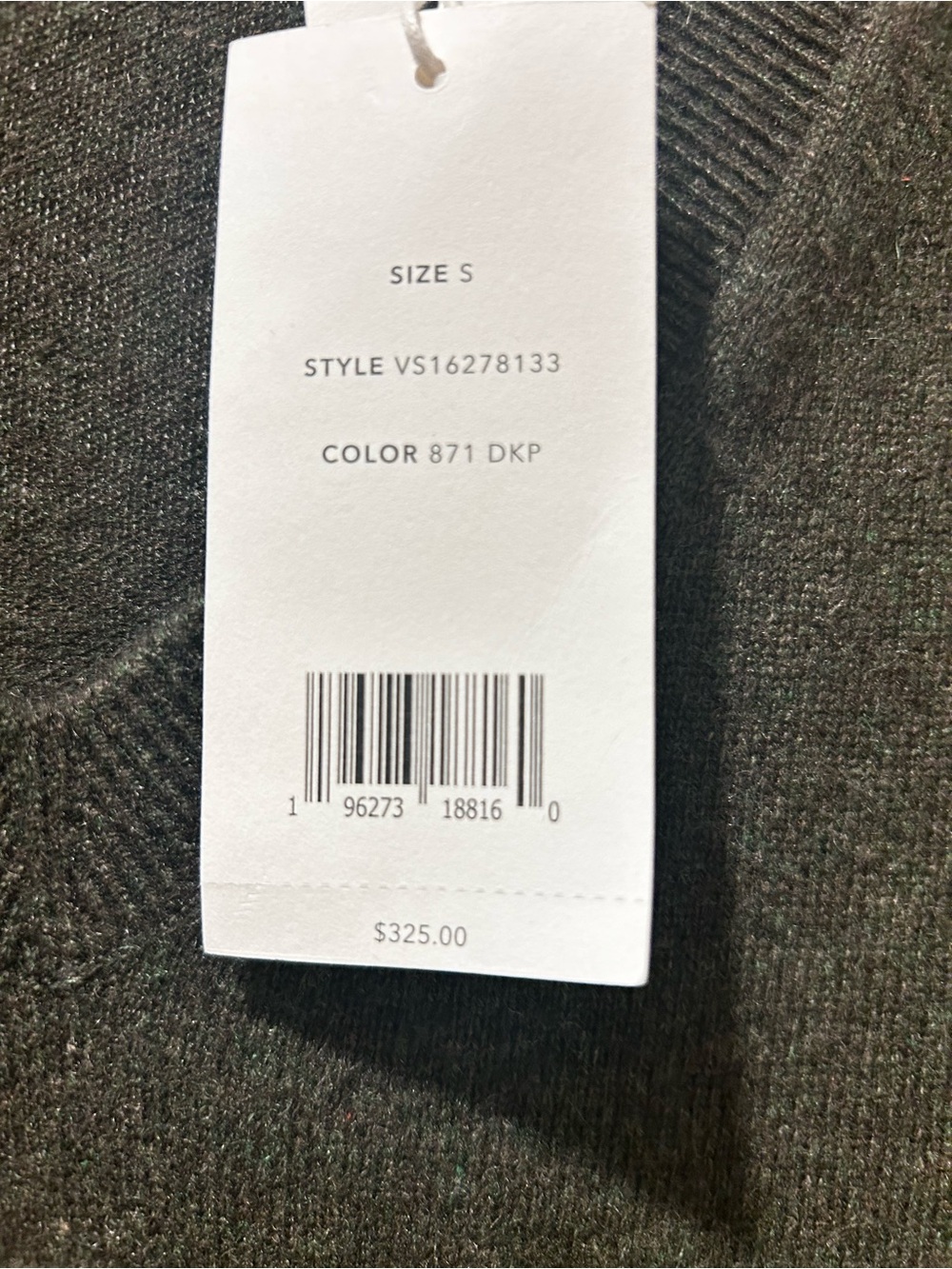 Vince Olive Green V-Neck Cashmere Sweater - Picture 7 of 9